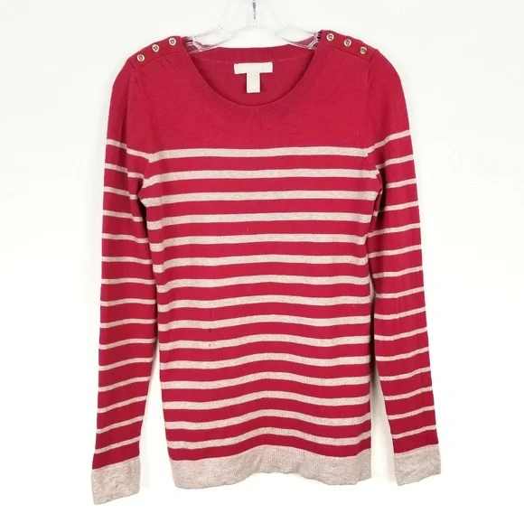Banana Republic Sweaters Banana Republic Red Beige Striped